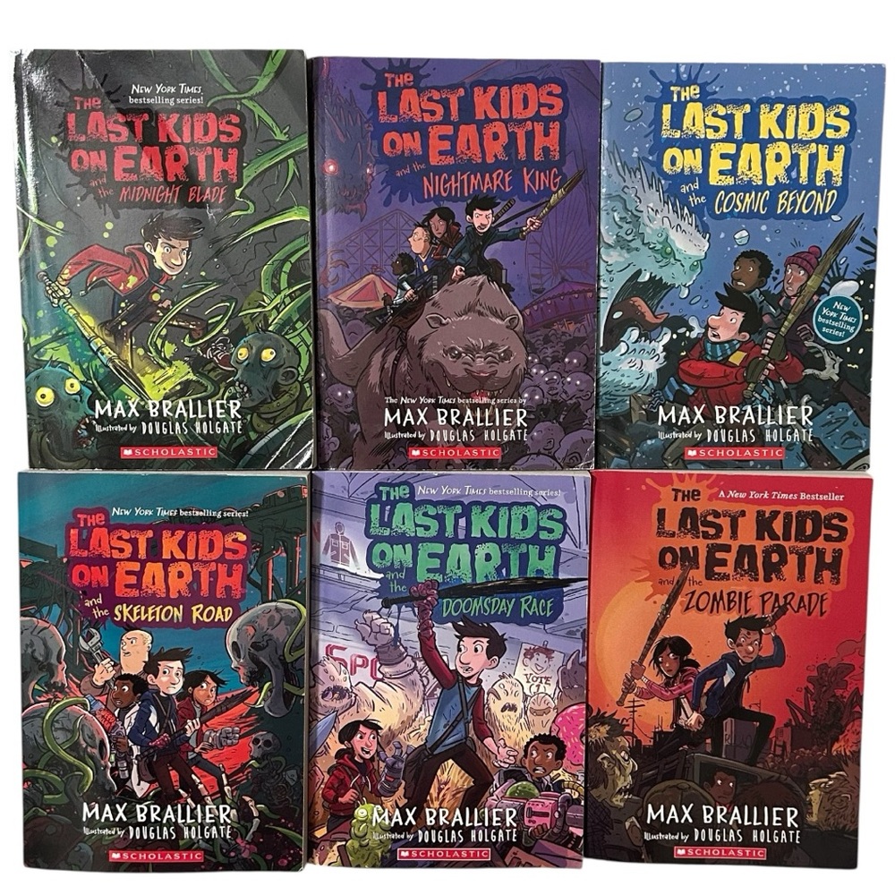 6 Books Set, The Last Kids on Earth, Max Brallier, Douglas Holgate, Scholastic
